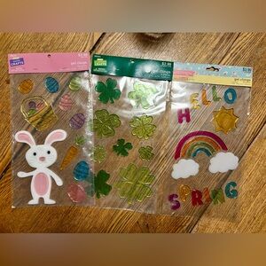 NEW WINDOW GEL CLINGS EASTER, ST. PATRICKS DAY, SPRING
